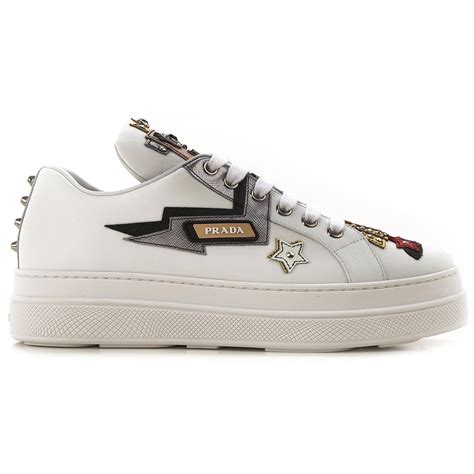 sneaker bianche prada|prada sneakers on sale women's.